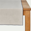 LINIA - Chemin de table en coton finition point de bourdon 50x150cm - beige