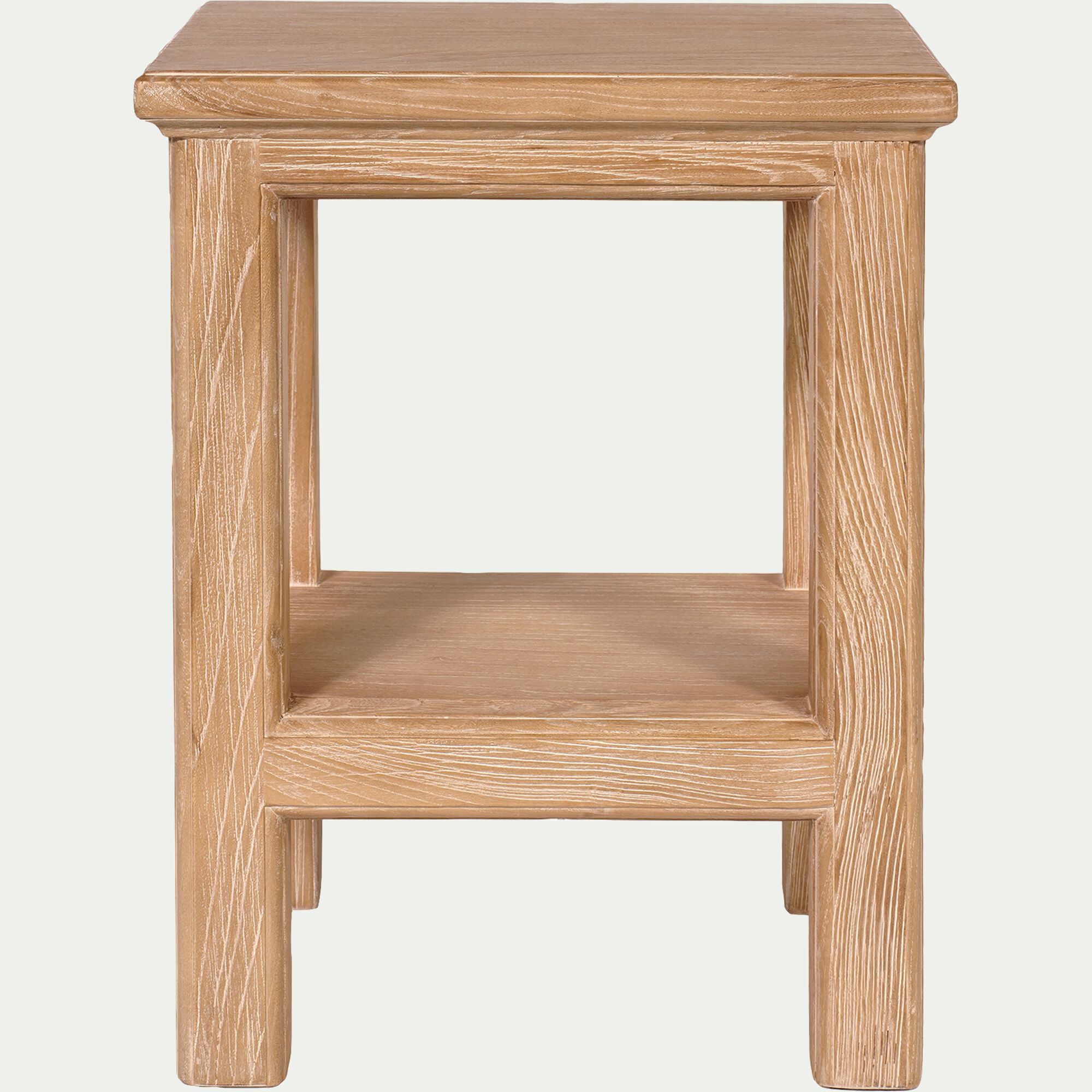 ALYSSE - Table de chevet en orme L40xl35xH52cm - bois clair