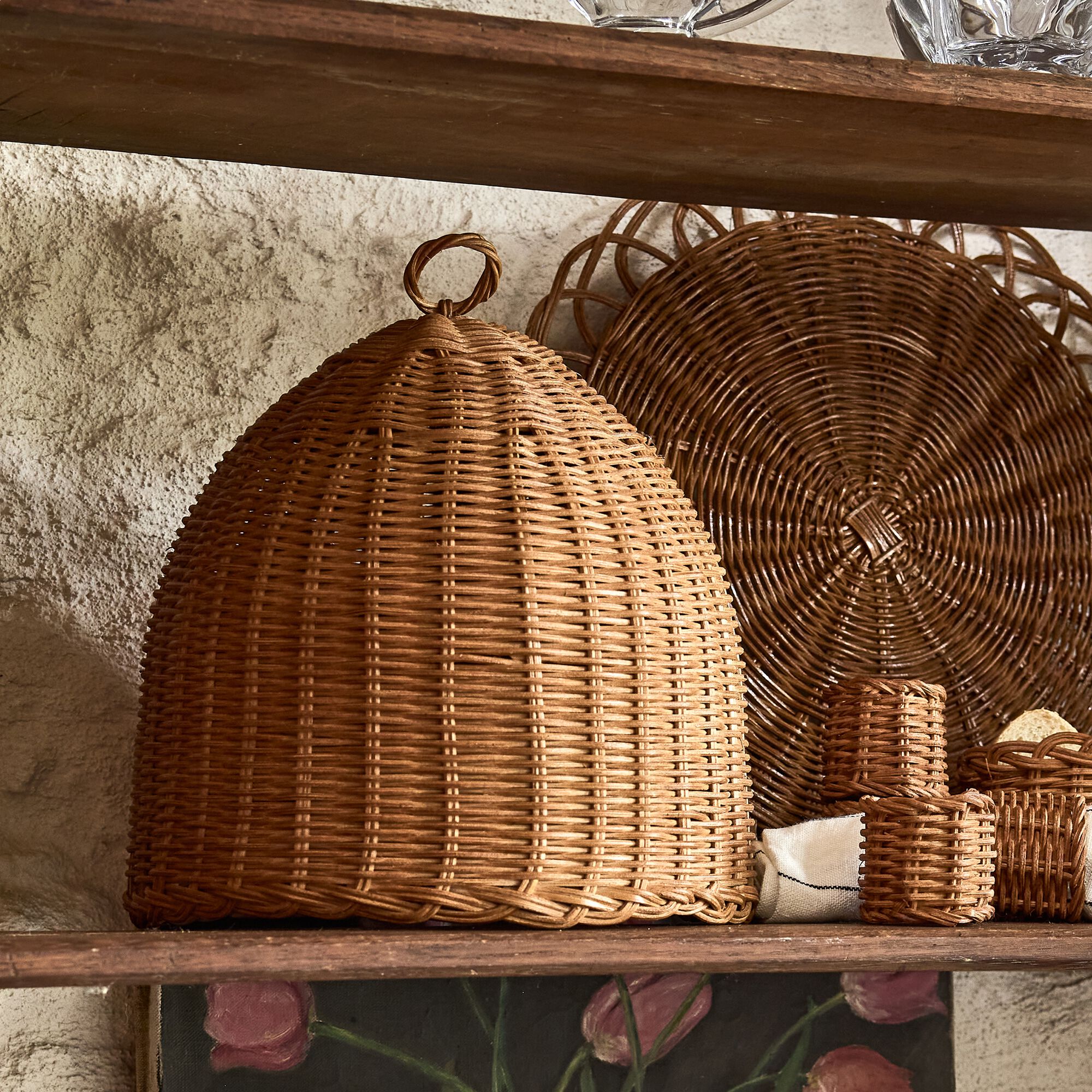HONFLEUR - Cloche en rotin D26cm - marron