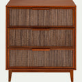 COCOON - Commode 3 tiroirs en acajou L80cm - bois foncé
