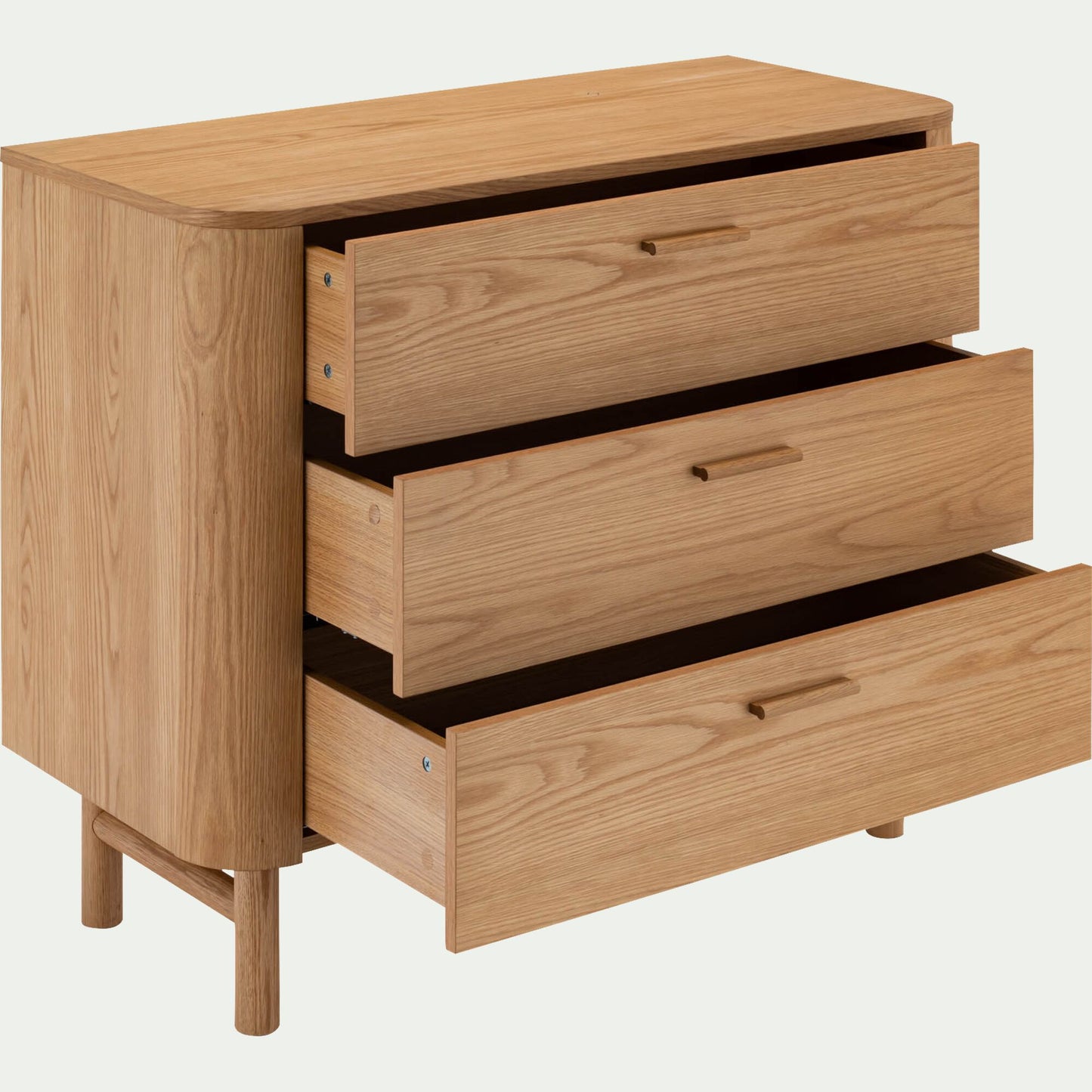 MARIETTA - Commode 3 tiroirs en bois - bois clair