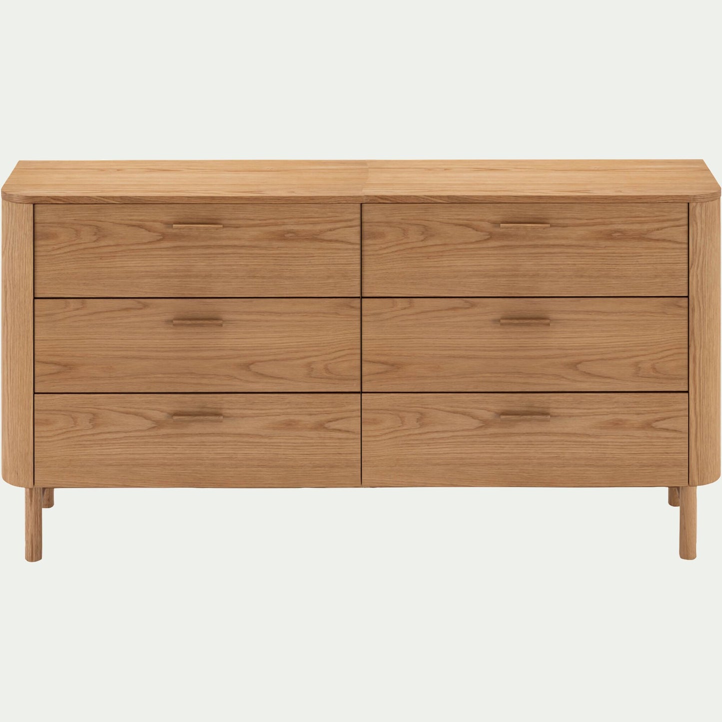 MARIETTA - Commode 6 tiroirs en chêne - bois clair