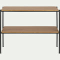 ISEO - Console en bois et métal L100xl35xH77cm - bois clair