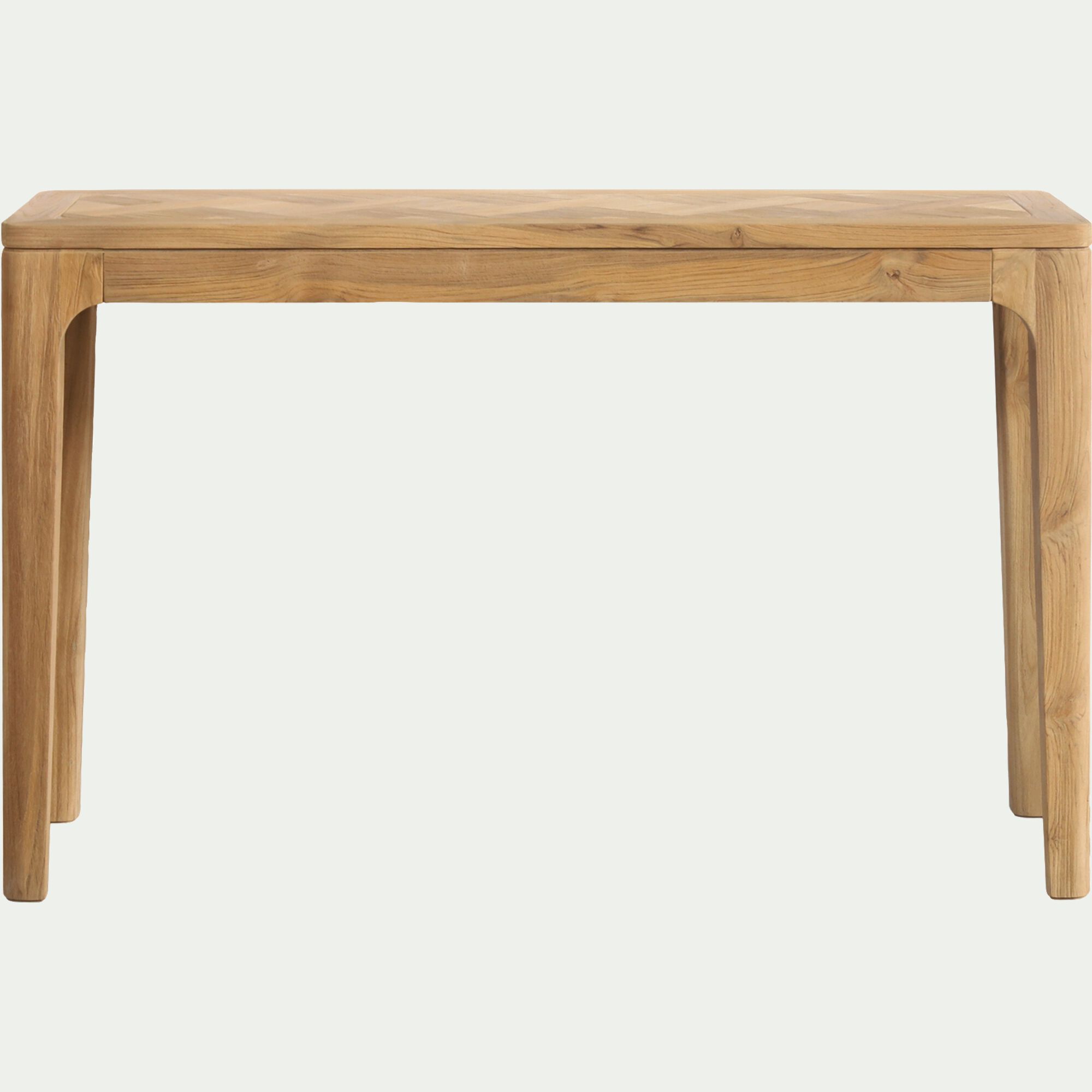 KASTELLIN - Console en teck recyclé - bois clair