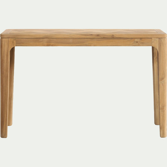 KASTELLIN - Console en teck recyclé - bois clair