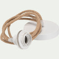 ARGUIN - Cordon électrique en tissu naturel avec support blanc L150cm - naturel