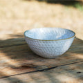 CLOREA - Coupe décorative en grès D17,5cm - blanc