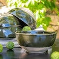 AVOCADO - Bol organique en grès D16cm - vert cèdre