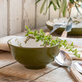 BAIA - Coupelle motif végétal en porcelaine D11,7cm - vert