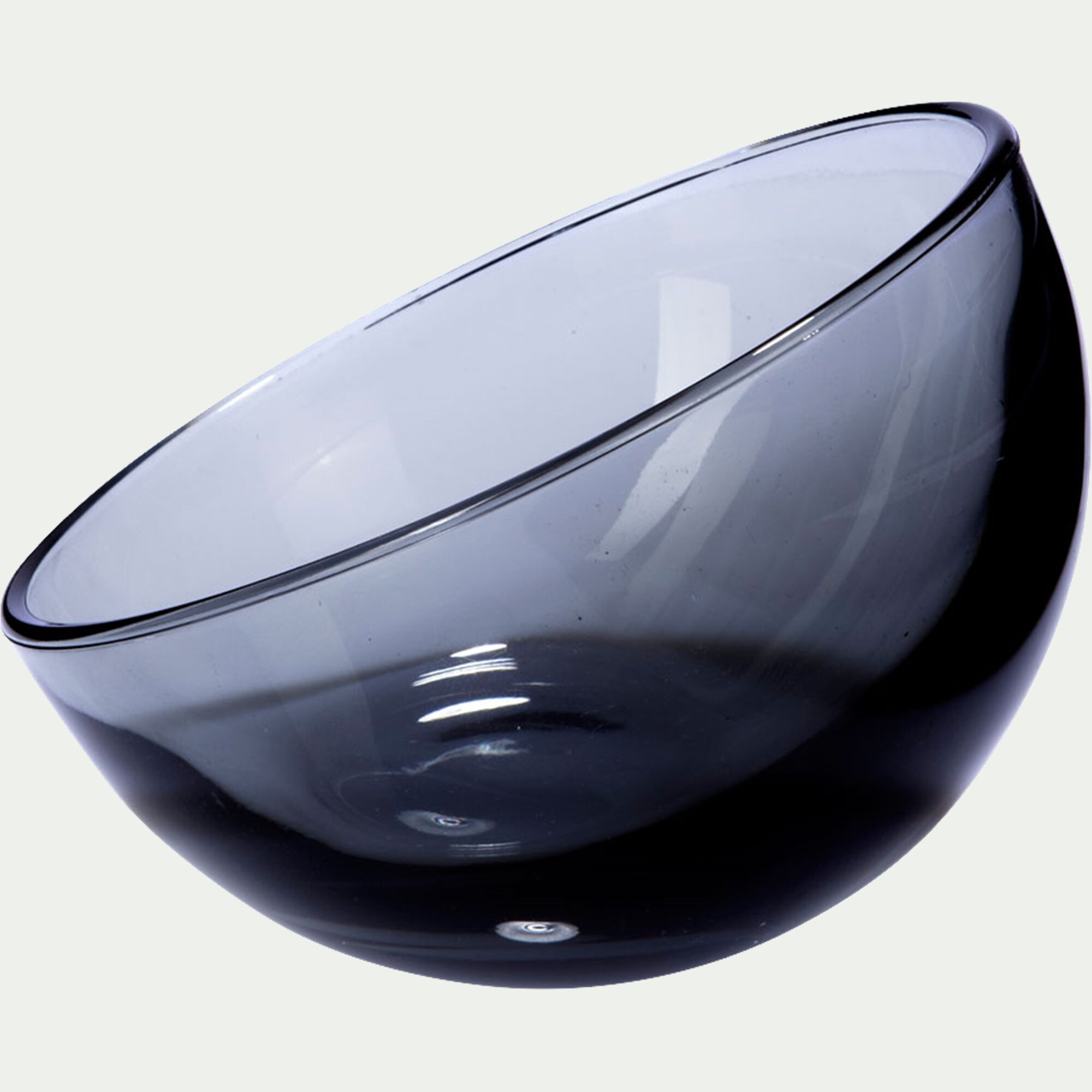 BUBBLE - Coupelle à dessert en verre fumé D11cm - gris