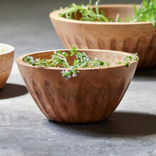 PEGO - Coupelle en bois de manguier D19,7cm - bois foncé
