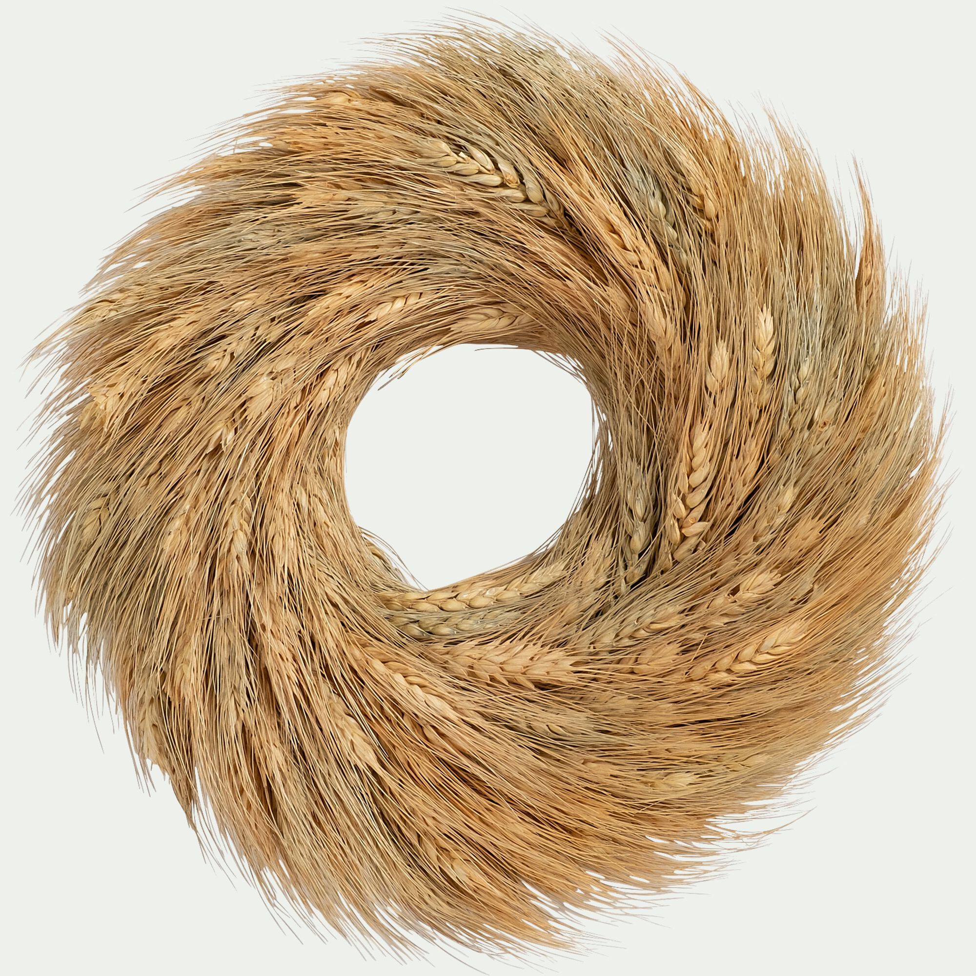 ETERLOU - Couronne de Noël en épis de blé D27cm - naturel