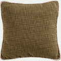 ADAMA - Coussin finition passepoil en coton 45x45cm - vert