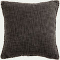ADAMA - Coussin finition passepoil en coton 45x45cm - gris