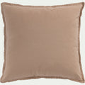 AGDE - Coussin brodé en coton 45x45cm - beige corde