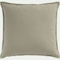 AGDE - Coussin brodé en coton 45x45cm - vert olivier