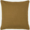 ARLES - Coussin à passepoil bicolore en coton 45x45cm - vert mousse