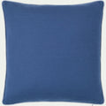 ARLES - Coussin à passepoil bicolore en coton 45x45cm - bleu abysse
