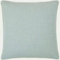 ARLES - Coussin à passepoil bicolore en coton 45x45cm - bleu calaluna