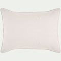 ARLES - Coussin à passepoil bicolore en coton 50x70cm - beige