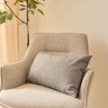 ARNO - Coussin chambray en coton 30x50cm - gris