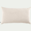 ARNO - Coussin chambray en coton 30x50cm - beige