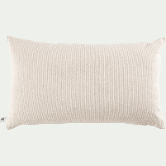 ARNO - Coussin chambray en coton 30x50cm - beige