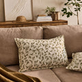 BAIA - Coussin en coton à motif fleurs 40x60cm - vert