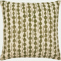 BARRAS - Coussin ethnique en coton - vert cèdre 45x45cm