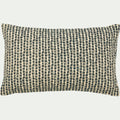 BARRAS - coussin en coton à motifs bleu figuerolles 30x50 cm