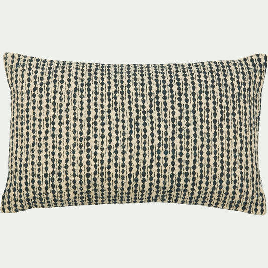 BARRAS - coussin en coton à motifs bleu figuerolles 30x50 cm