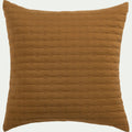 BENITO - Coussin en tissu surpiqué 45x45cm - jaune alep