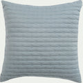 BENITO - Coussin en tissu surpiqué 45x45cm - bleu calaluna
