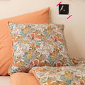 BUTINE - Coussin motif Grenat en popeline de coton 45x45cm - rouge