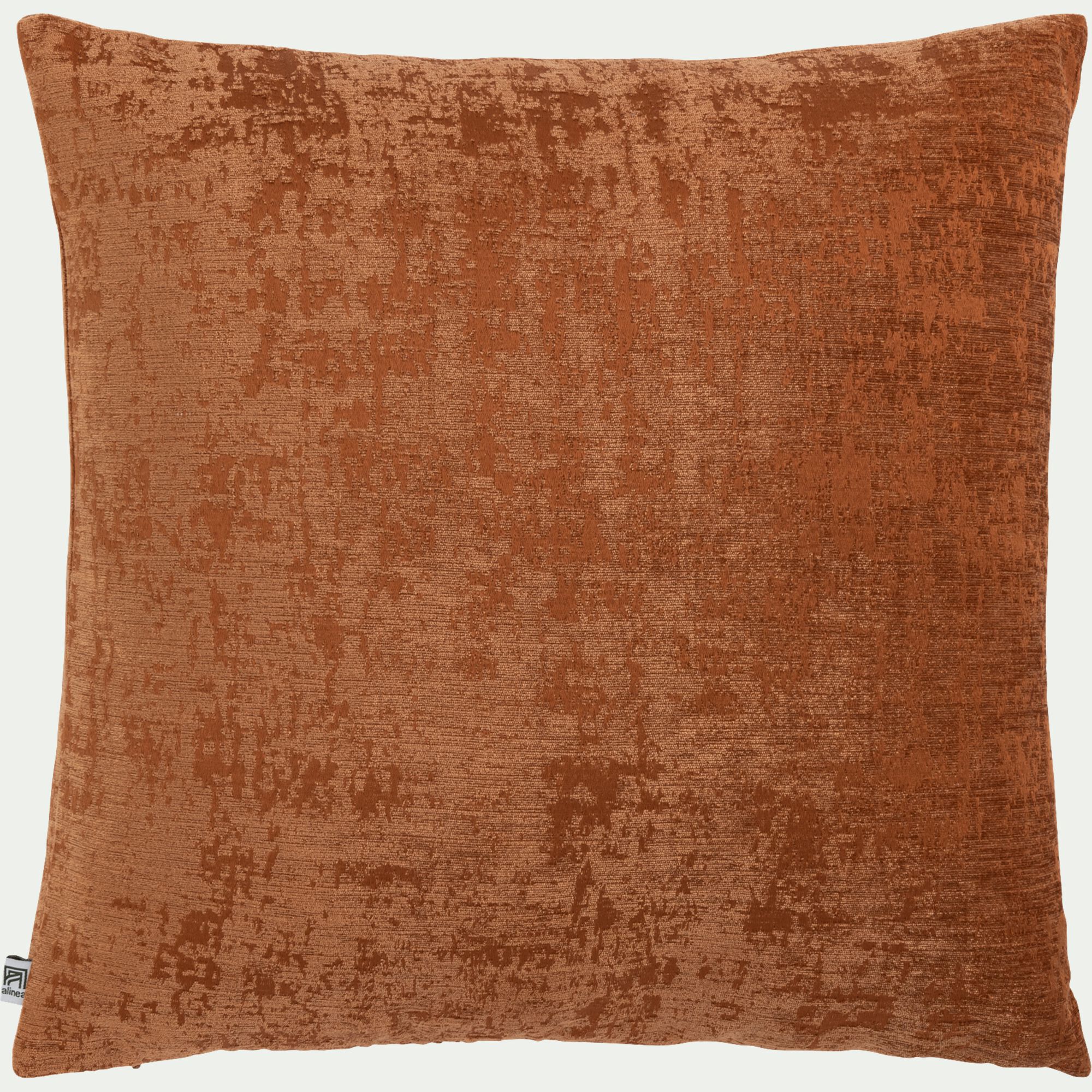 CHI - Coussin en velours dévoré - brun rustrel 45x45cm