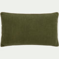 HABL - Coussin avec passepoil en lin et coton 30x50cm - vert tamegroute