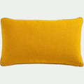 HABL - Coussin avec passepoil en lin et coton 30x50cm - jaune argan