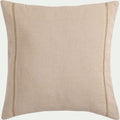 LAUZON - Coussin en lin et coton finition liseré 45x45cm - beige