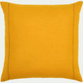 LAUZON - Coussin en lin et coton finition liseré 45x45cm - jaune argan