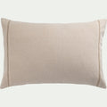 LAUZON - Coussin en lin et coton finition liseré 40x60cm - beige