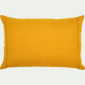 LAUZON - Coussin en lin et coton finition liseré 40x60cm - jaune argan