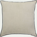 LINIA - Coussin en coton finition point bourdon 45x45cm - beige