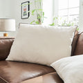 LINIA - Coussin en coton finition point bourdon 50x70cm - beige