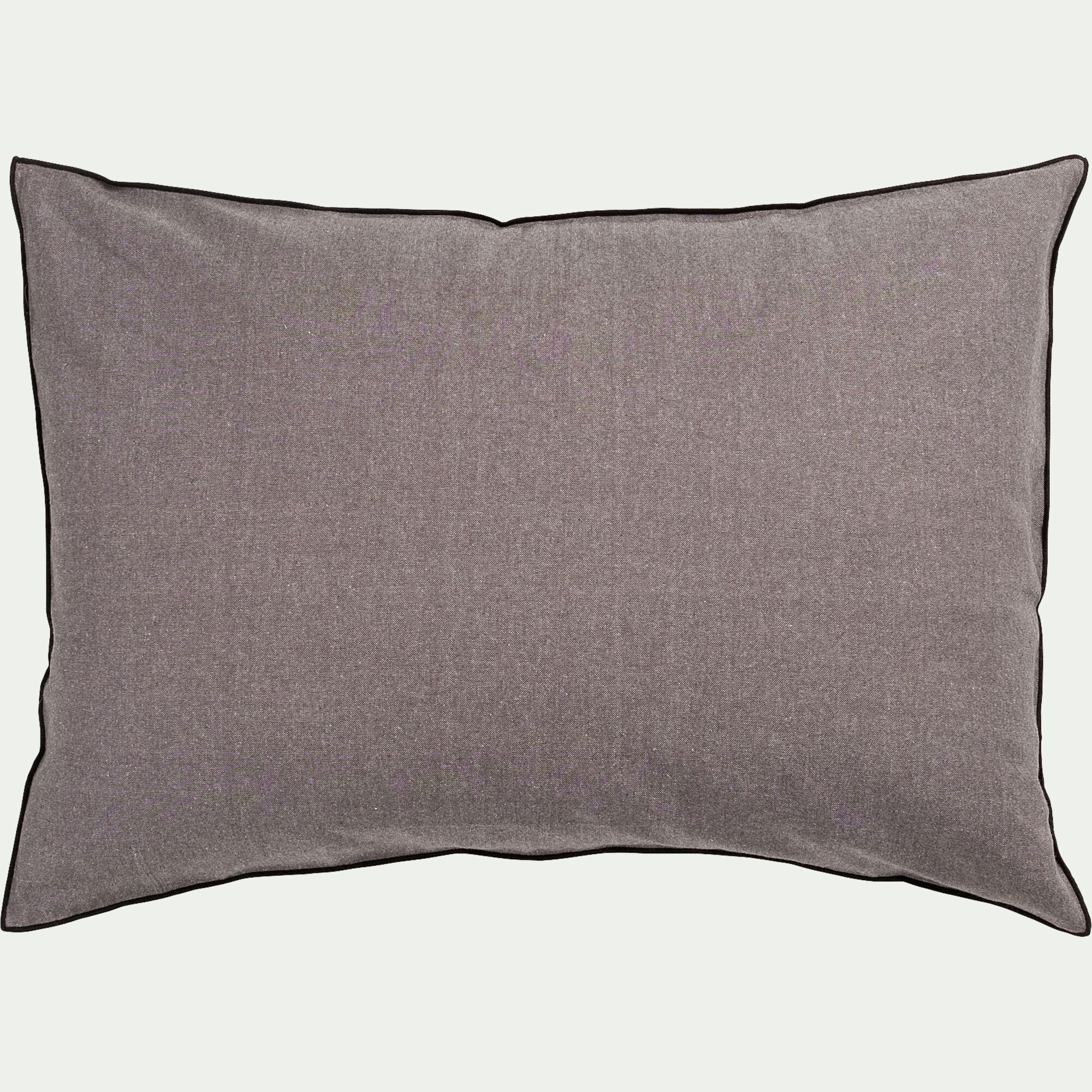 LINIA - Coussin points bourdon en coton - gris ardoise 50x70cm