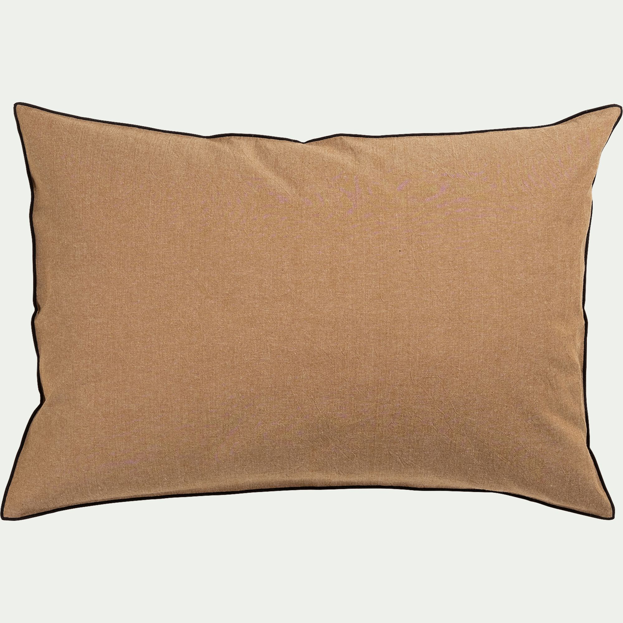 LINIA - Coussin points bourdon en coton - brun alep 50x70cm