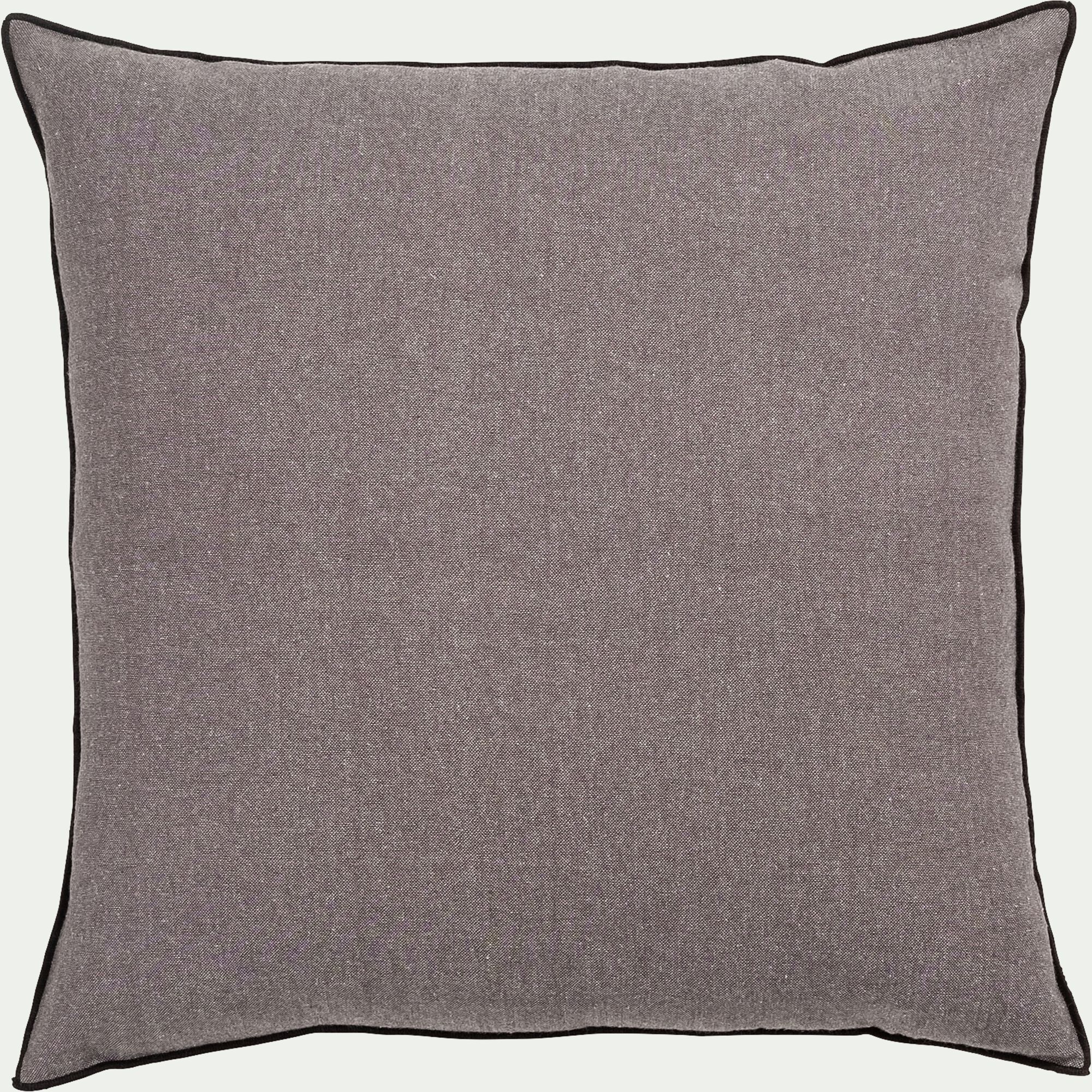 LINIA - Coussin points bourdon en coton - gris ardoise 45x45cm