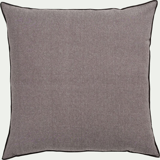 LINIA - Coussin points bourdon en coton - gris ardoise 45x45cm
