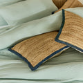 LOZE - coussin en jute avec finition liseré 35x50cm - naturel