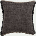 MALLAWI - Coussin en lin chambray - noir 45x45cm