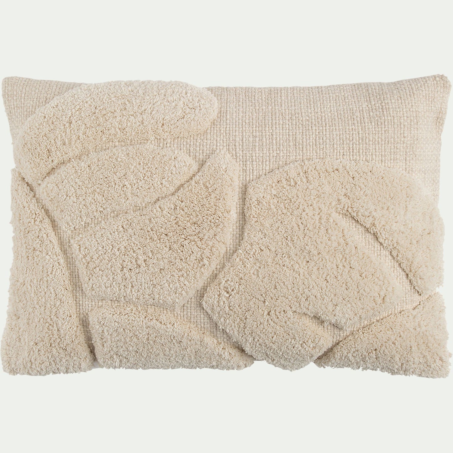 MELLIA - Coussin en coton effet laineux 40x60cm - beige